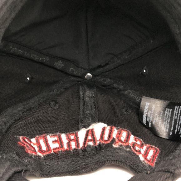 DSQUARED2 Red and Black Embroidered Hat - Picture 12 of 14